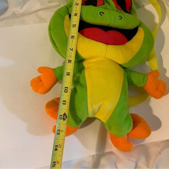 Rainforest Cafe Restaurant Cha Cha Tree Frog 15in. Plush Kids Size Backpack - Picture 7 of 8